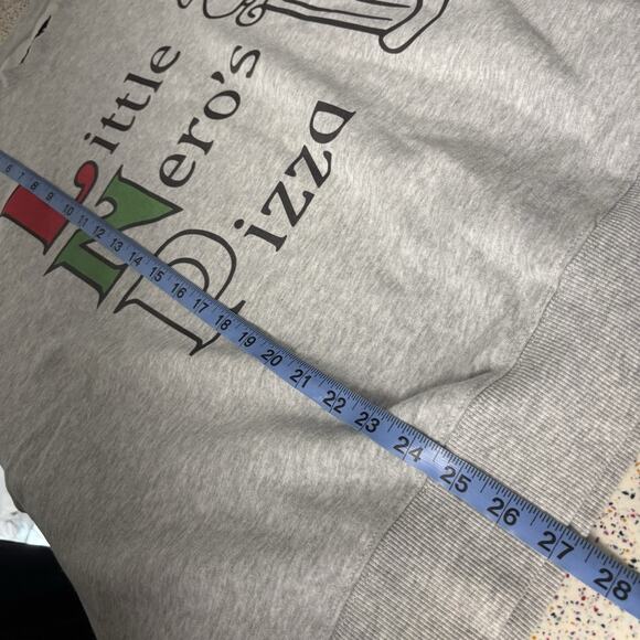 Home Alone Little Nero’s Pizza Women’s Small Medium Oversized Sweatshirt Gray - Picture 7 of 7
